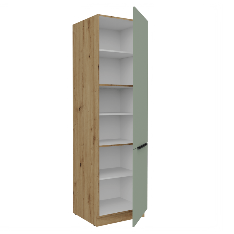 Casa si Gradina - Mobilier - Comode si corpuri - Corpuri bucatarie - Dulapior inalt, aquamarine/stejar artisan, ARSANY 60 DK-210 2F - Infinity.ro