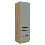 Casa si Gradina - Mobilier - Comode si corpuri - Corpuri bucatarie - Dulapior inalt, aquamarine/stejar artisan, ARSANY 60 DKS-210 3S1F - Infinity.ro