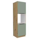 Casa si Gradina - Mobilier - Comode si corpuri - Corpuri bucatarie - Dulapior inalt pentru cuptor incorporabil, aquamarine/stejar artisan, ARSANY 60 DP-210 2F - Infinity.ro