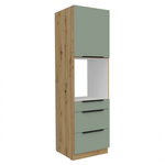 Casa si Gradina - Mobilier - Comode si corpuri - Corpuri bucatarie - Dulapior inalt pentru cuptor incorporabil, aquamarine/stejar artisan, ARSANY 60 DPS-210 3S1F - Infinity.ro