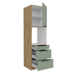 Casa si Gradina - Mobilier - Comode si corpuri - Corpuri bucatarie - Dulapior inalt pentru cuptor incorporabil, aquamarine/stejar artisan, ARSANY 60 DPS-210 3S1F - Infinity.ro