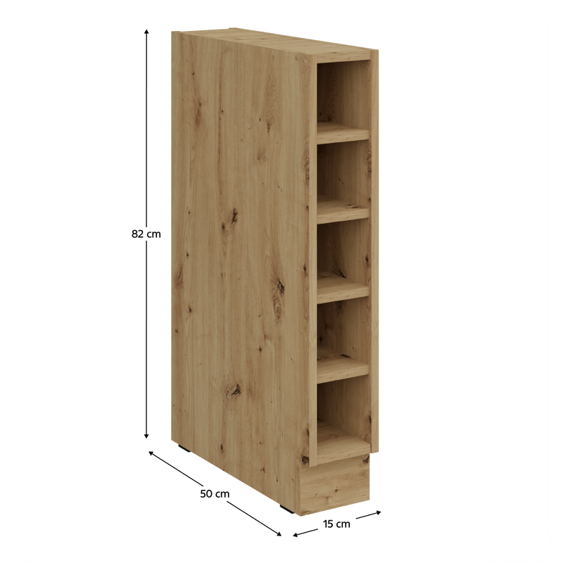Casa si Gradina - Mobilier - Comode si corpuri - Corpuri bucatarie - Dulap inferior cu polite, stejar artisan, FRISBO/ARSANY 15 D OTW BB - Infinity.ro