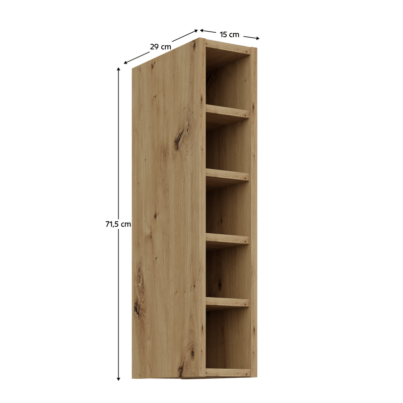 Casa si Gradina - Mobilier - Comode si corpuri - Corpuri bucatarie - Dulapior superior cu polita stejar artisan, FRISBO/ARSANY 15 G-72 OTW - Infinity.ro