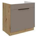 Casa si Gradina - Mobilier - Comode si corpuri - Corpuri bucatarie - Dulapior pentru chiuveta, sandgrau/stejar artisan, FRISBO 80 ZL 1S BB - Infinity.ro