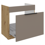 Casa si Gradina - Mobilier - Comode si corpuri - Corpuri bucatarie - Dulapior pentru chiuveta, sandgrau/stejar artisan, FRISBO 80 ZL 1S BB - Infinity.ro