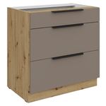 Casa si Gradina - Mobilier - Comode si corpuri - Corpuri bucatarie - Dulapior inferior, sandgrau/stejar artisan, FRISBO 80 D 3S BB - Infinity.ro