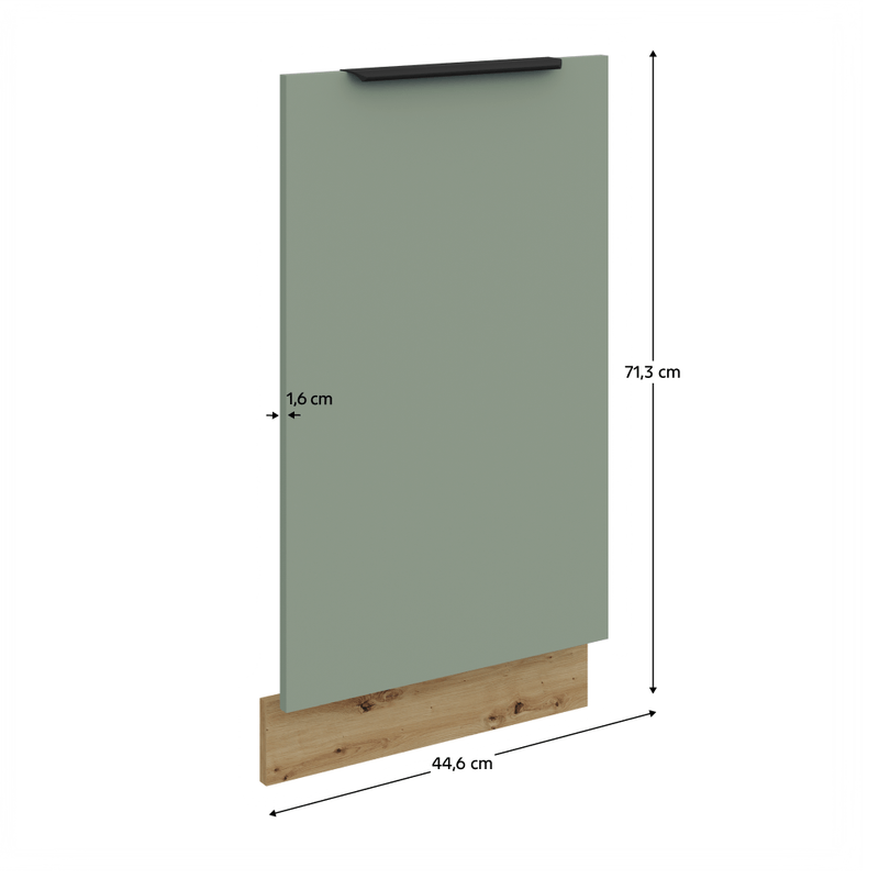 Casa si Gradina - Mobilier - Comode si corpuri - Corpuri bucatarie - Usa pentru masina de spalat vase, aquamarine/stejar artisan, ARSANY ZM 713x446 - Infinity.ro