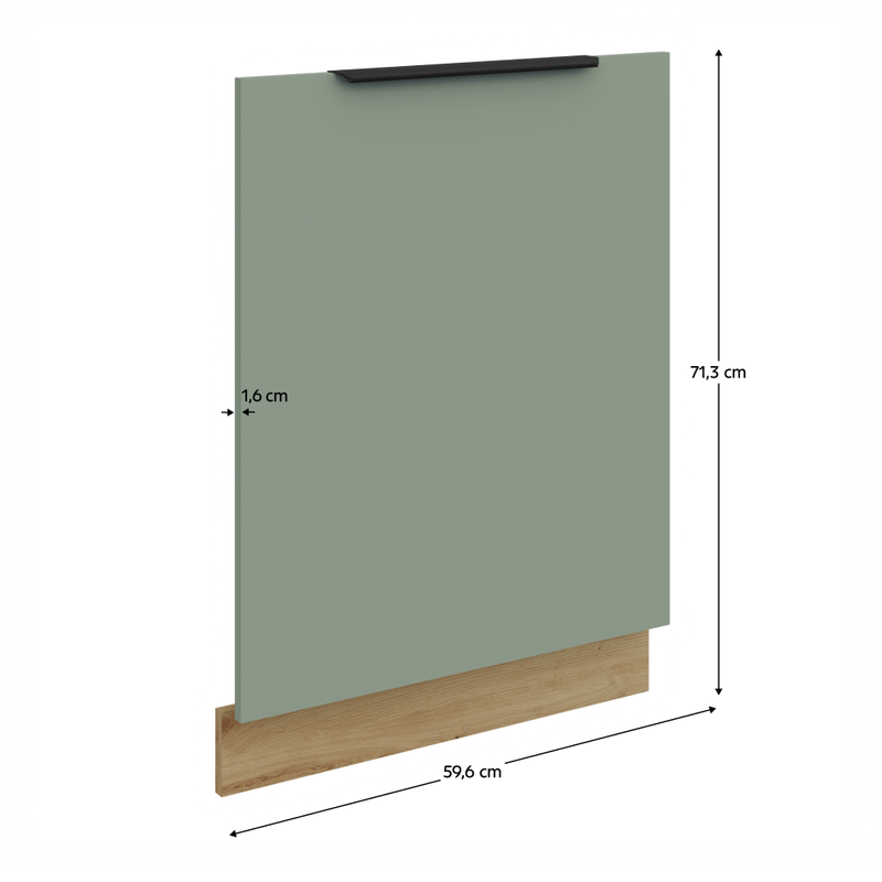 Casa si Gradina - Mobilier - Comode si corpuri - Corpuri bucatarie - Usa pentru masina de spalat vase, aquamarine/stejar artisan, ARSANY ZM 713x596 - Infinity.ro