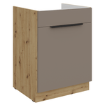 Casa si Gradina - Mobilier - Comode si corpuri - Corpuri bucatarie - Dulapior pentru chiuveta, sandgrau/stejar artisan, FRISBO 60 ZL 1S BB - Infinity.ro