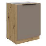 Casa si Gradina - Mobilier - Comode si corpuri - Corpuri bucatarie - Dulapior inferior, sandgrau/stejar artisan, FRISBO 60 D 1F BB - Infinity.ro