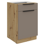 Casa si Gradina - Mobilier - Comode si corpuri - Corpuri bucatarie - Dulapior inferior, sandgrau/stejar artisan, FRISBO 50 D 1F 1S BB - Infinity.ro