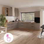 Casa si Gradina - Mobilier - Comode si corpuri - Corpuri bucatarie - Dulapior inferior, sandgrau/stejar artisan, FRISBO 50 D 1F 1S BB - Infinity.ro