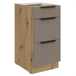 Casa si Gradina - Mobilier - Comode si corpuri - Corpuri bucatarie - Dulapior inferior, sandgrau/stejar artisan, FRISBO 40 D 3S BB - Infinity.ro