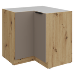 Casa si Gradina - Mobilier - Comode si corpuri - Corpuri bucatarie - Dulapior inferior de colt, sandgrau/stejar artisan, FRISBO 90x90 DN 2F BB - Infinity.ro