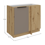 Casa si Gradina - Mobilier - Comode si corpuri - Corpuri bucatarie - Dulapior inferior, sandgrau/stejar artisan, FRISBO 105 ND 1F BB - Infinity.ro