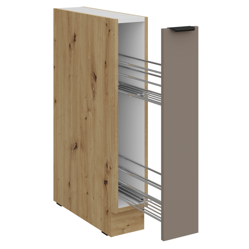 Casa si Gradina - Mobilier - Comode si corpuri - Corpuri bucatarie - Dulapior inferior cu cos extensibil, sandgrau/stejar artisan, FRISBO 15 D CARGO BB - Infinity.ro