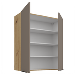 Casa si Gradina - Mobilier - Comode si corpuri - Corpuri bucatarie - Dulapior superior, sandgrau/stejar artisan, FRISBO 80 G-90 2F - Infinity.ro