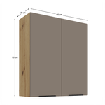Casa si Gradina - Mobilier - Comode si corpuri - Corpuri bucatarie - Dulapior superior, sandgrau/stejar artisan, FRISBO 80 G-90 2F - Infinity.ro