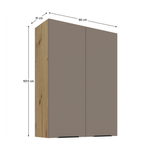 Casa si Gradina - Mobilier - Comode si corpuri - Corpuri bucatarie - Dulapior superior, sandgrau/stejar artisan, FRISBO 80 G-108 2F - Infinity.ro
