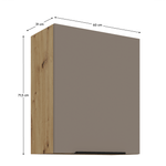 Casa si Gradina - Mobilier - Comode si corpuri - Corpuri bucatarie - Dulapior superior, sandgrau/stejar artisan, FRISBO 60 G-72 1F - Infinity.ro