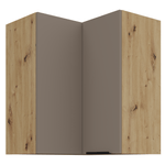 Casa si Gradina - Mobilier - Comode si corpuri - Corpuri bucatarie - Dulapior de colt superior, sandgrau/stejar artisan, FRISBO 60x60 GN-72 2F - Infinity.ro