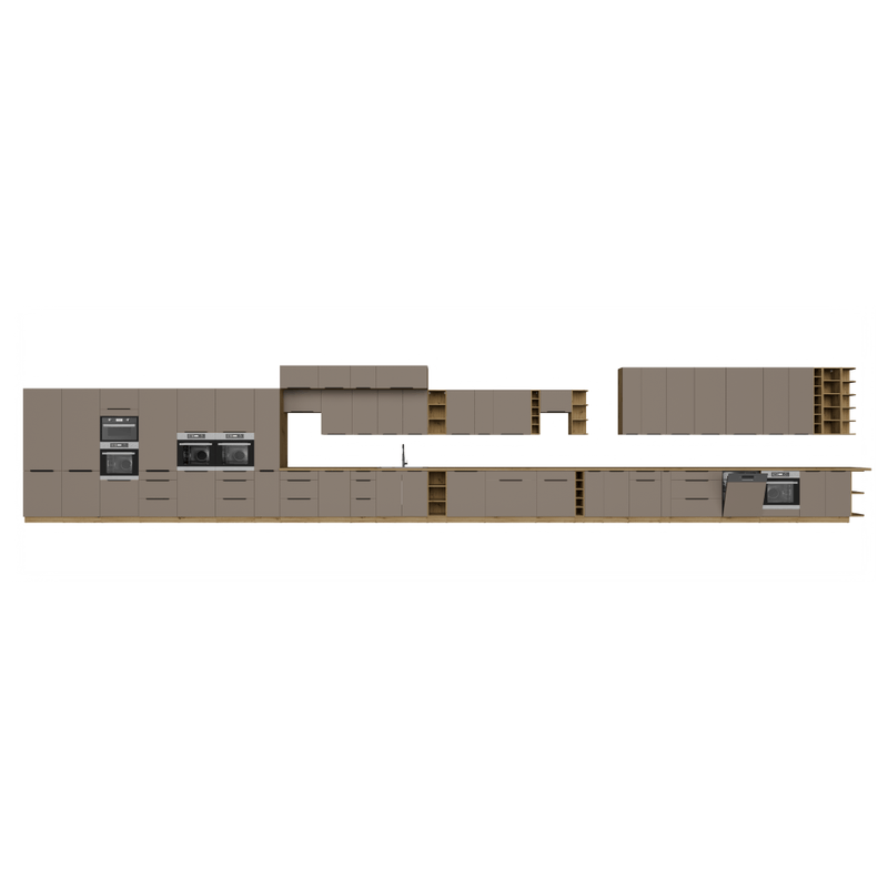 Casa si Gradina - Mobilier - Comode si corpuri - Corpuri bucatarie - Dulapior de colt superior, sandgrau/stejar artisan, FRISBO 60x60 GN-72 1F - Infinity.ro