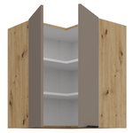 Casa si Gradina - Mobilier - Comode si corpuri - Corpuri bucatarie - Dulapior de colt superior, sandgrau/stejar artisan, FRISBO 60x60 GN-72 2F - Infinity.ro