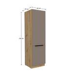 Casa si Gradina - Mobilier - Comode si corpuri - Corpuri bucatarie - Dulapior inalt, sandgrau/stejar artisan, FRISBO 60 DK-210 2F - Infinity.ro