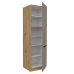 Casa si Gradina - Mobilier - Comode si corpuri - Corpuri bucatarie - Dulapior inalt, sandgrau/stejar artisan, FRISBO 60 DK-210 2F - Infinity.ro