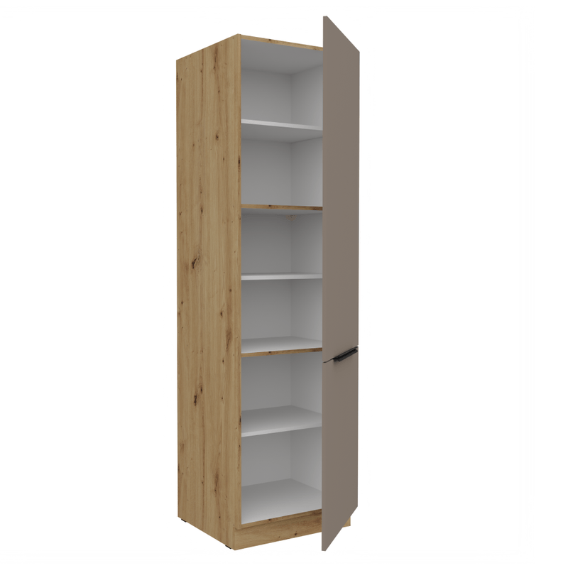 Casa si Gradina - Mobilier - Comode si corpuri - Corpuri bucatarie - Dulapior inalt, sandgrau/stejar artisan, FRISBO 60 DK-210 2F - Infinity.ro