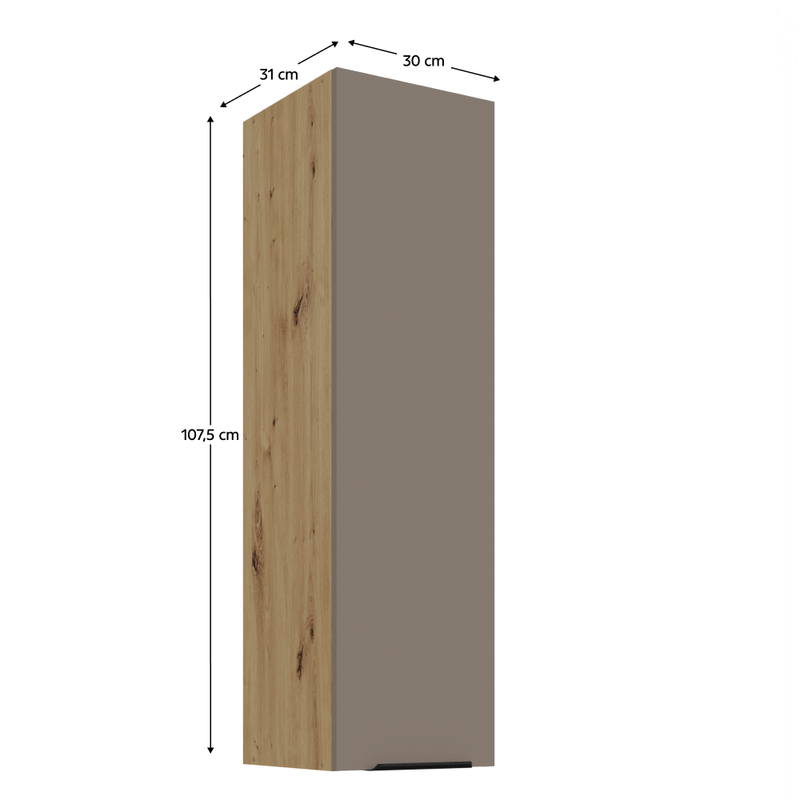 Casa si Gradina - Mobilier - Comode si corpuri - Corpuri bucatarie - Dulapior superior, sandgrau/stejar artisan, FRISBO 30 G-108 1F - Infinity.ro