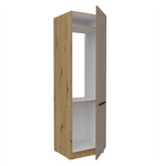 Casa si Gradina - Mobilier - Comode si corpuri - Corpuri bucatarie - Dulapior pentru frigider incorporabil, sandgrau/stejar artisan, FRISBO 60 LO-210 2F - Infinity.ro