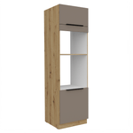 Casa si Gradina - Mobilier - Comode si corpuri - Corpuri bucatarie - Dulapior inalt pentru cuptor si cuptor cu microunde, sandgrau/stejar artisan, FRISBO 60 DPM-210 2F - Infinity.ro