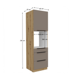 Casa si Gradina - Mobilier - Comode si corpuri - Corpuri bucatarie - Dulapior inalt pentru cuptor incorporabil, sandgrau/stejar artisan, FRISBO 60 DPS-210 3S1F - Infinity.ro
