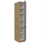 Casa si Gradina - Mobilier - Comode si corpuri - Corpuri bucatarie - Dulapior inalt, sandgrau/stejar artisan, FRISBO 40 DK-210 2F - Infinity.ro