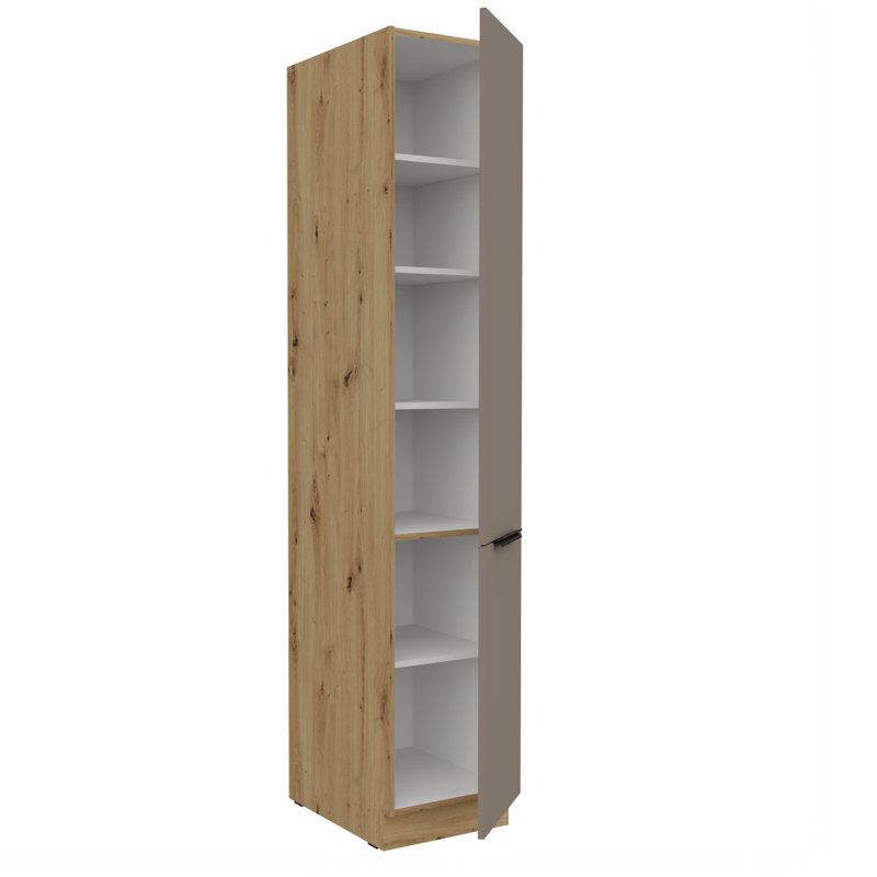 Casa si Gradina - Mobilier - Comode si corpuri - Corpuri bucatarie - Dulapior inalt, sandgrau/stejar artisan, FRISBO 40 DK-210 2F - Infinity.ro
