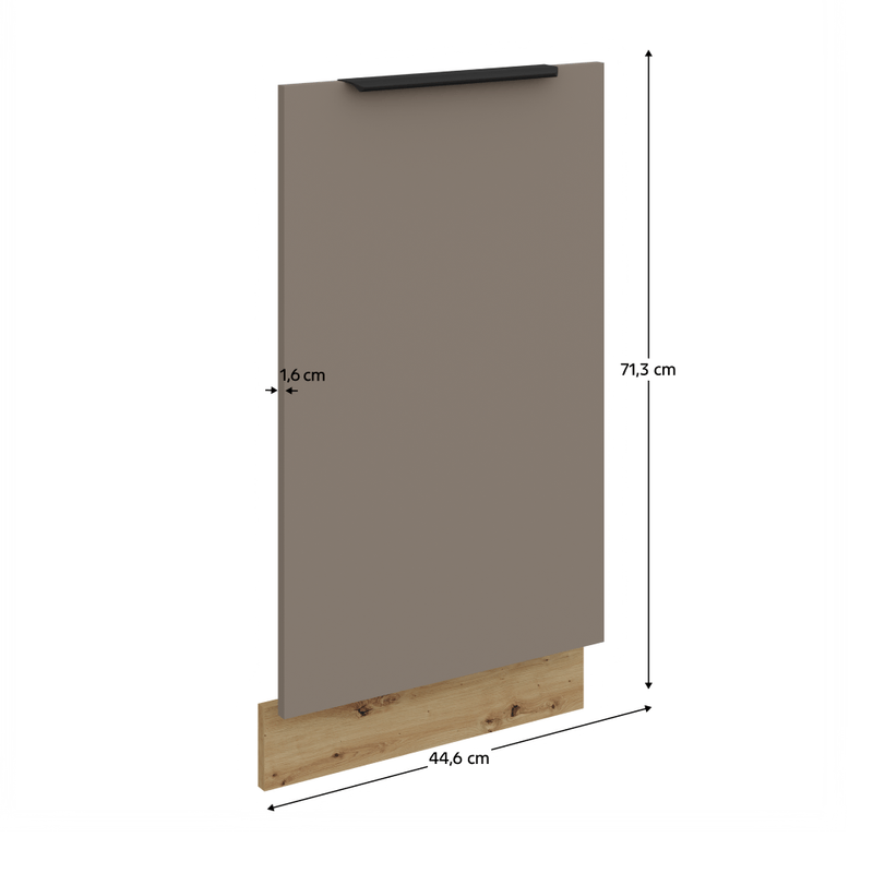 Casa si Gradina - Mobilier - Comode si corpuri - Corpuri bucatarie - Usa pentru masina de spalat vase, sandgrau/stejar artisan, FRISBO ZM 713x446 - Infinity.ro