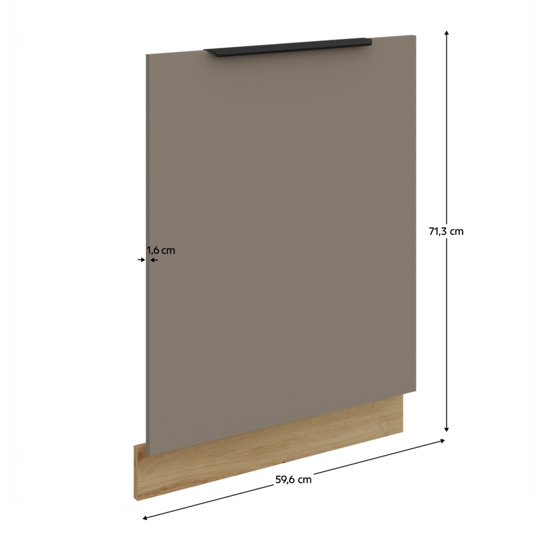 Casa si Gradina - Mobilier - Comode si corpuri - Corpuri bucatarie - Usa pentru masina de spalat vase, sandgrau/stejar artisan, FRISBO ZM 713x596 - Infinity.ro