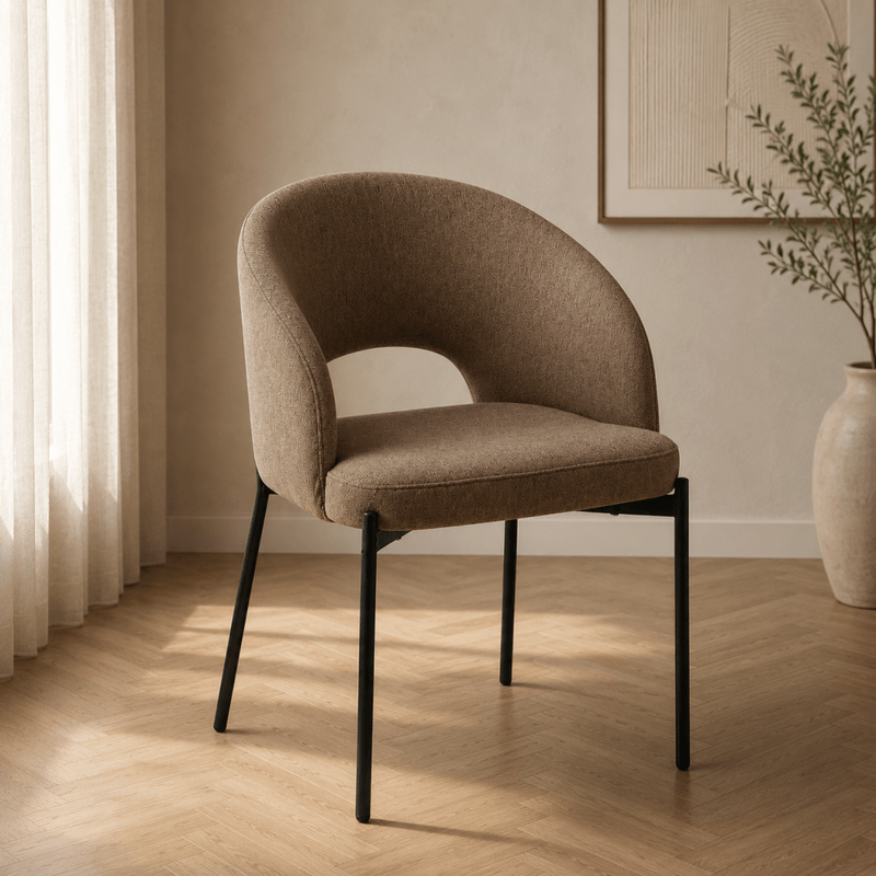 Casa si Gradina - Mobilier - Scaune si fotolii - Scaune - Scaun pentru sufragerie, maro/negru, LONKA - Infinity.ro