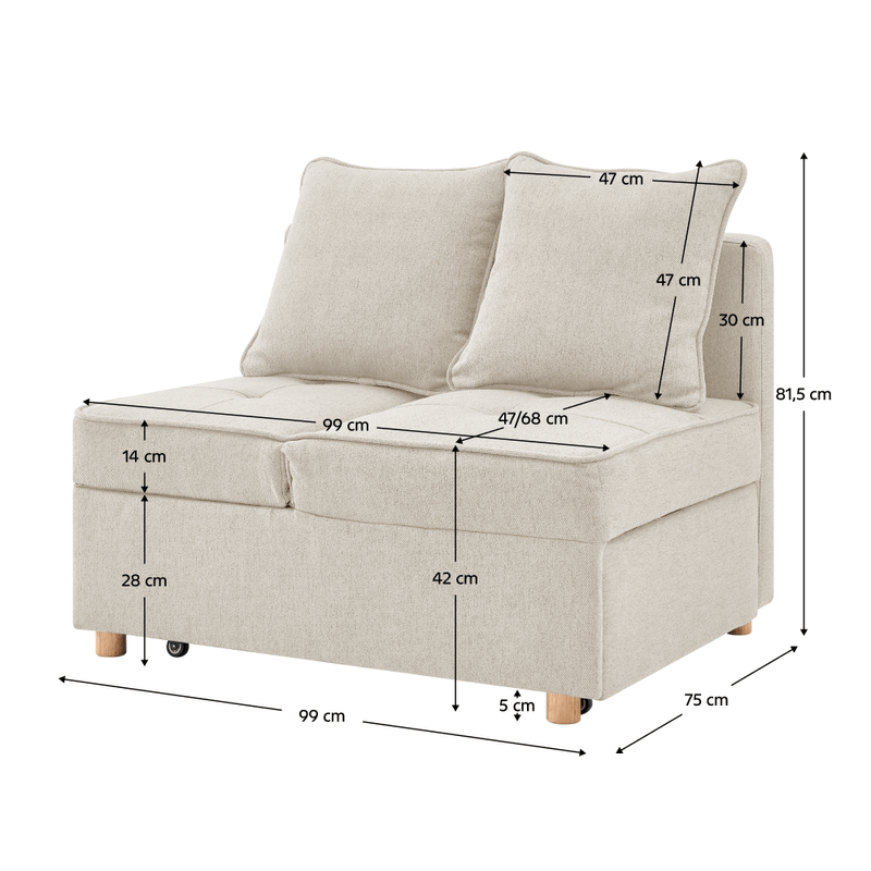 Casa si Gradina - Mobilier - Canapele si coltare - Canapele - Canapea extensibila, bej, OSVALDO - Infinity.ro