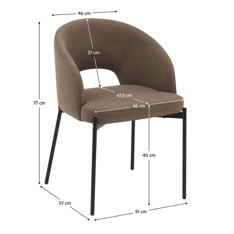 Casa si Gradina - Mobilier - Scaune si fotolii - Scaune - Scaun pentru sufragerie, maro/negru, LONKA - Infinity.ro