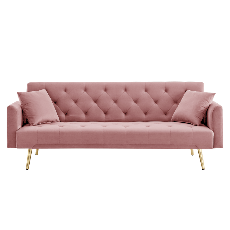 Casa si Gradina - Mobilier - Canapele si coltare - Canapele - Canapea extensibila, roz/gold crom-auriu, ALISIA - Infinity.ro