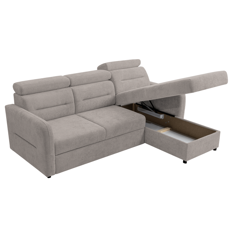 Casa si Gradina - Mobilier - Canapele si coltare - Coltare - Set de canapea universala, bej-gri Taupe, GILESA ROH L - Infinity.ro