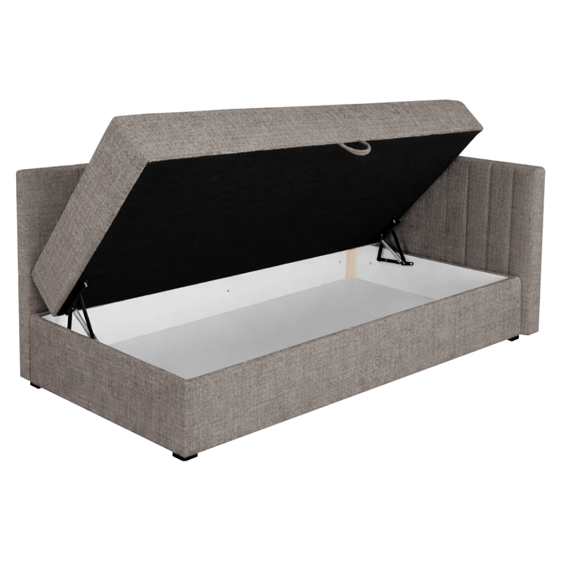 Casa si Gradina - Mobilier - Paturi si accesorii - Paturi - Pat de zi cu spatiu de depozitare, 90x200, maro, LUIZA - Infinity.ro