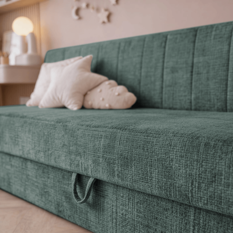 Casa si Gradina - Mobilier - Paturi si accesorii - Paturi - Pat de zi cu spatiu de depozitare, 90x200, verde, LUIZA - Infinity.ro