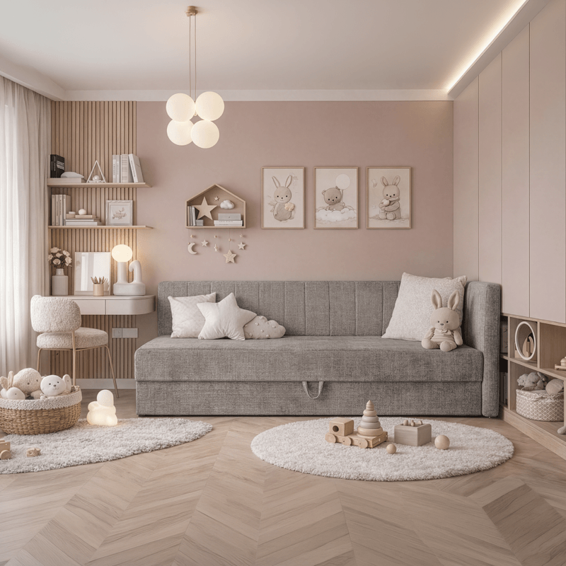 Casa si Gradina - Mobilier - Paturi si accesorii - Paturi - Pat de zi cu spatiu de depozitare, 90x200, maro, LUIZA - Infinity.ro
