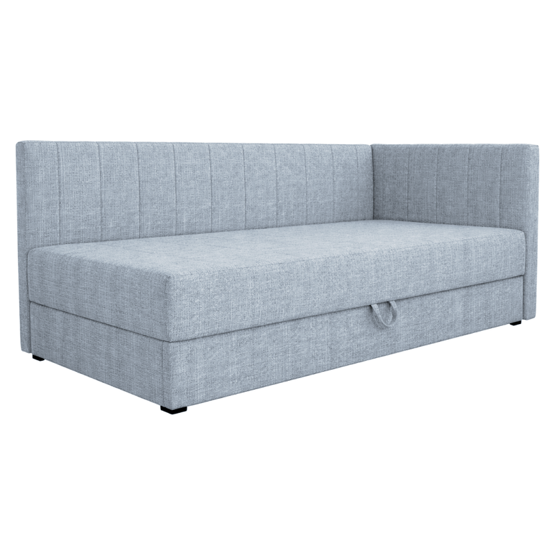 Casa si Gradina - Mobilier - Paturi si accesorii - Paturi - Pat de zi cu spatiu de depozitare, 90x200, albastru deschis, LUIZA - Infinity.ro