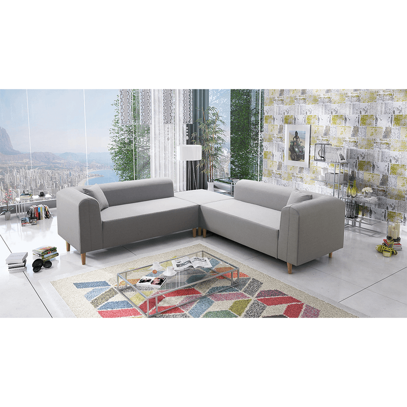 Casa si Gradina - Mobilier - Canapele si coltare - Canapele - Canapea, gri, dreapta, BROKEN NEW - Infinity.ro