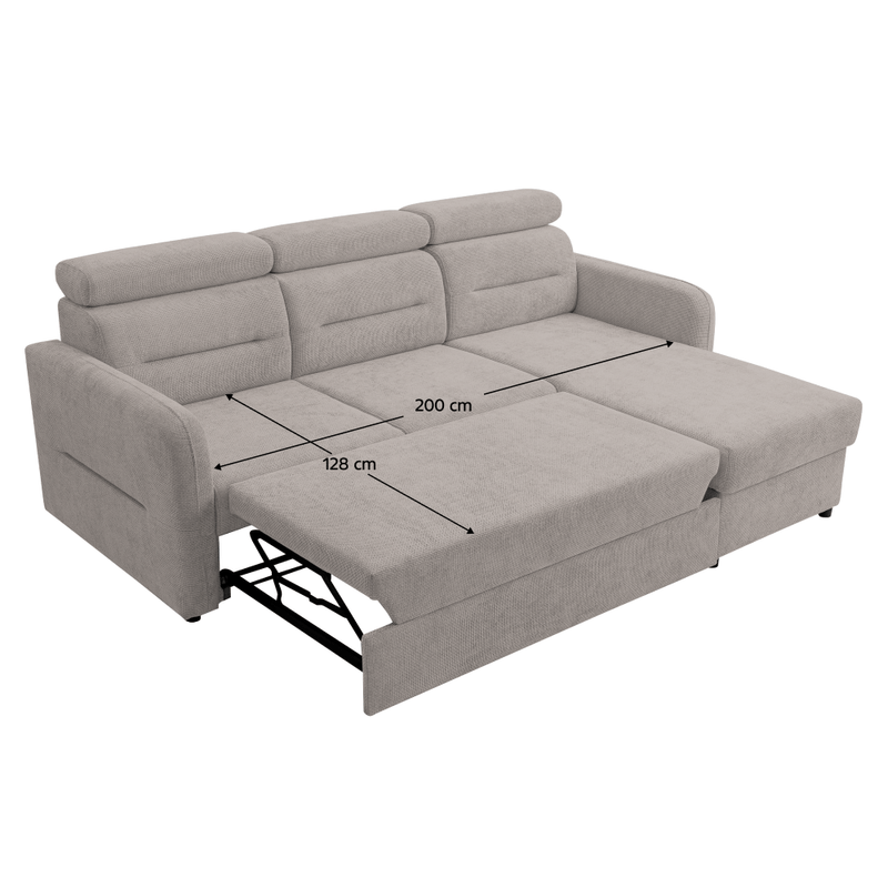 Casa si Gradina - Mobilier - Canapele si coltare - Coltare - Set de canapea universala, bej-gri Taupe, GILESA ROH L - Infinity.ro