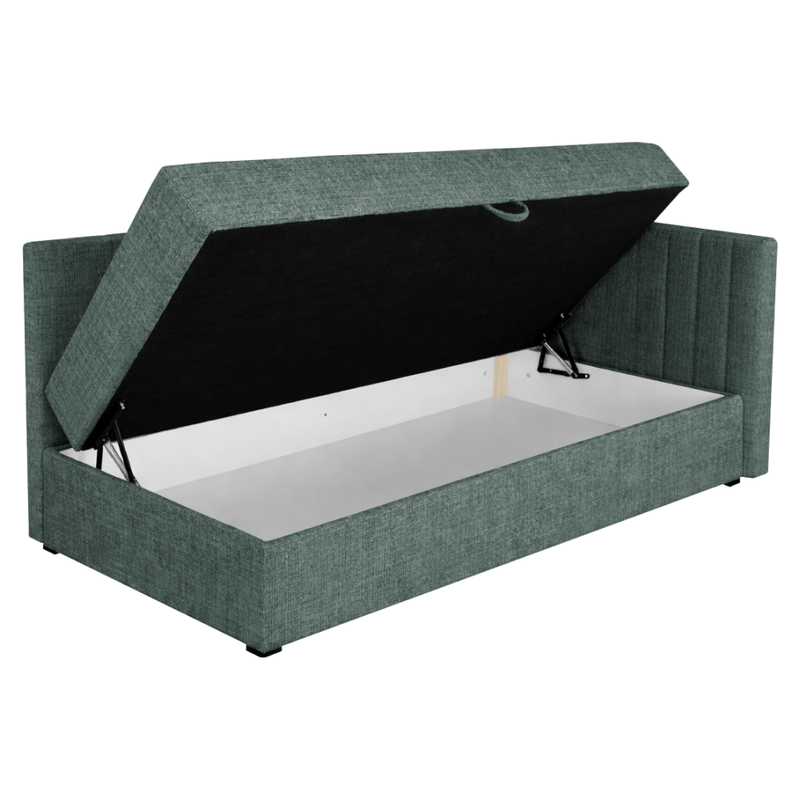 Casa si Gradina - Mobilier - Paturi si accesorii - Paturi - Pat de zi cu spatiu de depozitare, 90x200, verde, LUIZA - Infinity.ro